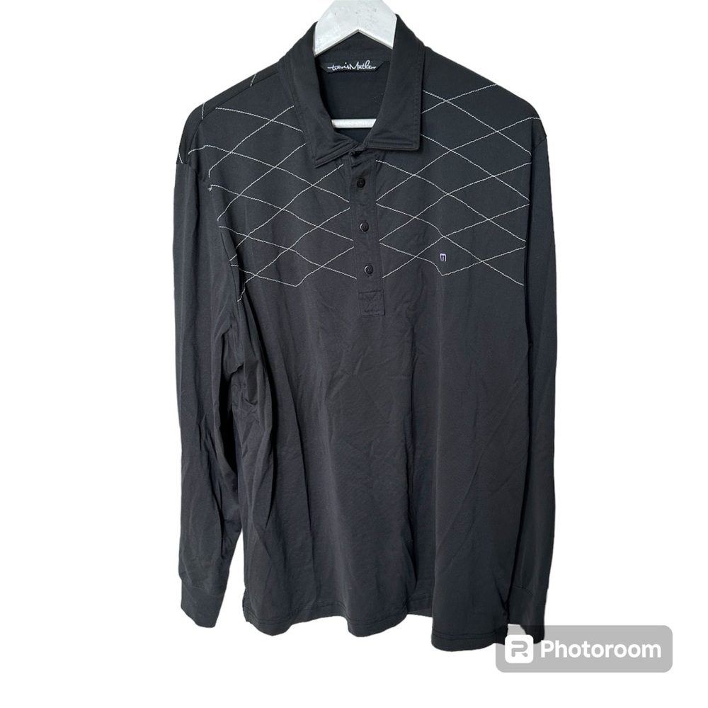 Travis Mathew Dimond Patterned Golf Long Sleeve Mens XL Athleisure Preppy Casual